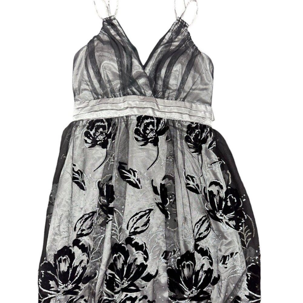 Sequin Hearts Floral Print Balloon Mini Dress (7)